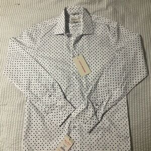 Lucky Brand White Shirt with Blue Flipper Print